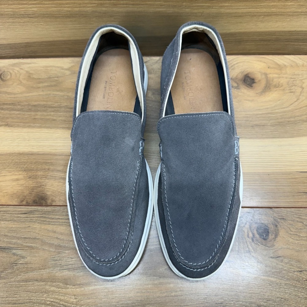 TOMBOLINI Summer Walk Venetian Loafer Mens 8 EU 41 Gray Suede Moc Toe Casual